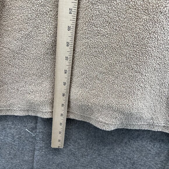 Soft Surroundings Sweater Women 1X Beige Sherpa Fleece Split Neck Pullover - Picture 4 of 10